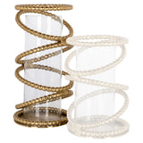 Hurricane light Jaden børstet gull stor Richmond Interiors Lanterne og lysglass