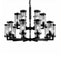 Taklampe Lafayette D75 x H73CM Black / glass Homefactory 