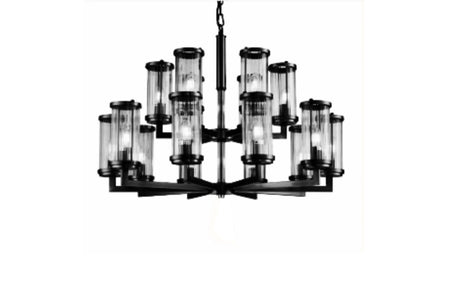 Taklampe Lafayette D75 x H73CM Black / glass Homefactory 