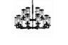 Taklampe Lafayette D75 x H73CM Black / glass Homefactory 