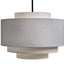 Taklampe Canton Ø70cm x H50,5cm skjerm lin Sand Homefactory 