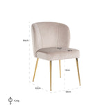 Spisestol Cannon khaki fløyel Richmond Interiors Spisestol