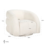 Lounge chair Arcus hvit enhjørning svingbar Richmond Interiors Lenestol