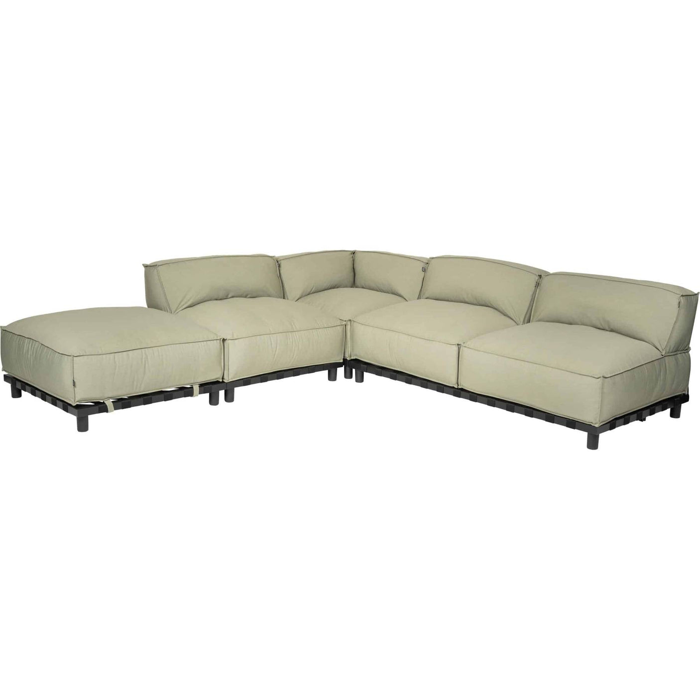 Emma Lounge puff - Sunbrella Almond Hartman Pall