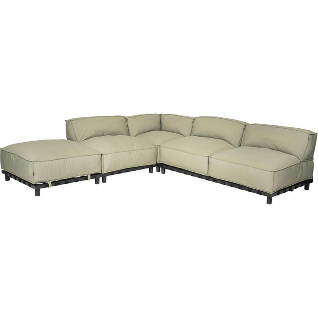 Emma Lounge puff - Sunbrella Almond Hartman Pall