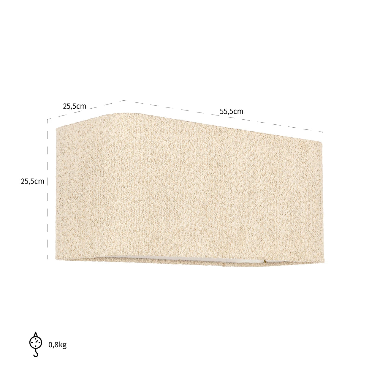 Lampeskjerm Miley beige rektangulær Richmond Interiors Lampeskjerm