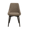 Denley stol mørk beige stoff/brune eikeben Rowico Spisestol