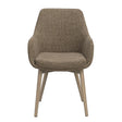 Denley lenestol mørk beige stoff/bleket eikebein Rowico Lenestol