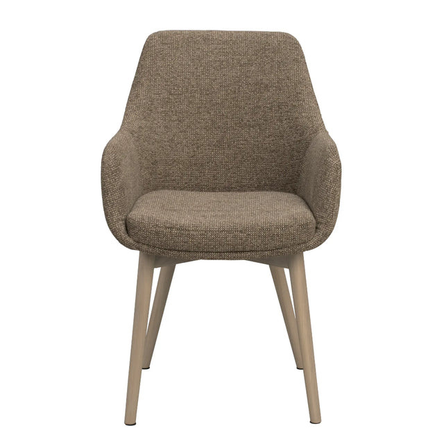Denley lenestol mørk beige stoff/bleket eikebein Rowico Lenestol
