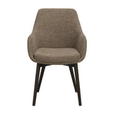Denley lenestol mørk beige stoff/ben i brunt eike Rowico Lenestol