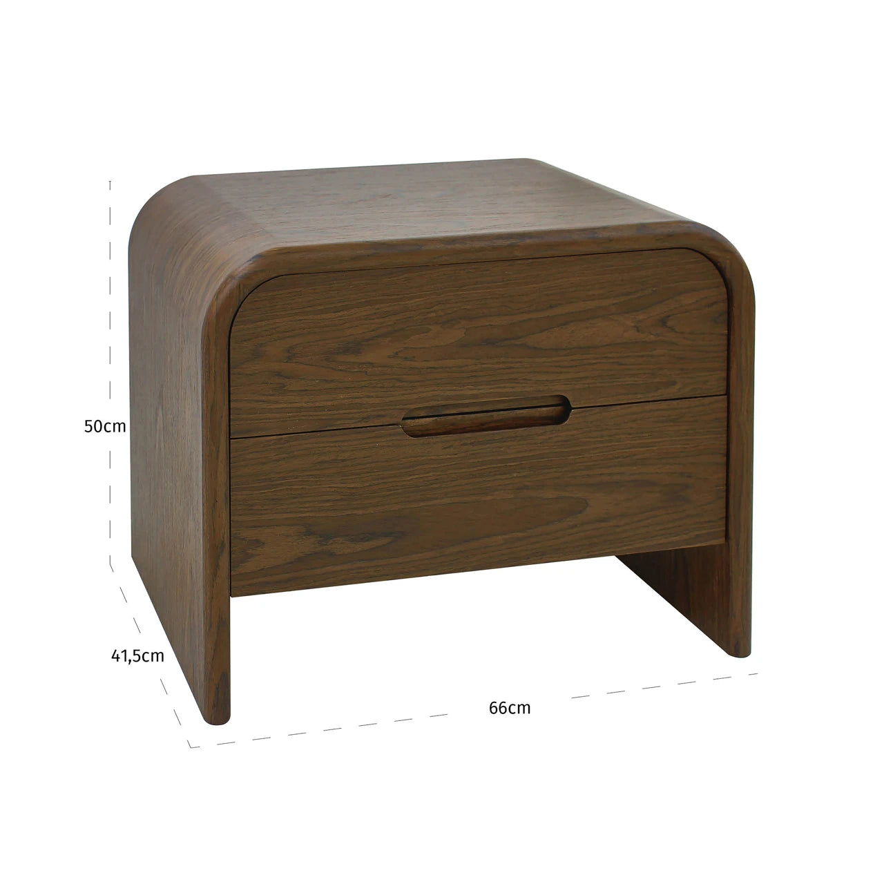 Nattbord Bedford brun med 2 skuffer Richmond Interiors Nattbord