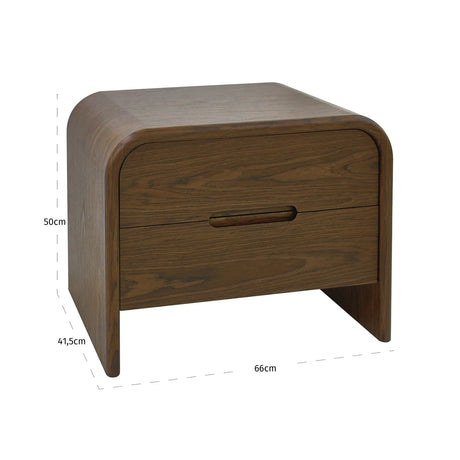 Nattbord Bedford brun med 2 skuffer Richmond Interiors Nattbord