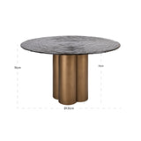 Spisebord Glastonburry gull antikk 135Ø Richmond Interiors Spisebord