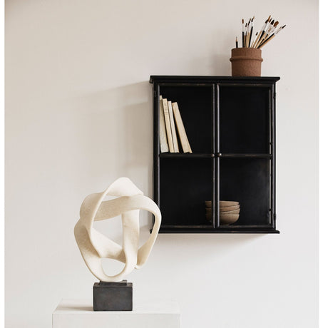ROSALA skulptur til dekorasjon - h43 cm - svart/hvitt Nordal DECO ITEMS