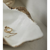 KICHI muslingeskall til dekorasjon - small - L26 cm - hvit/brun Nordal DECO ITEMS