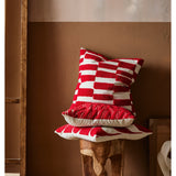 FURUD-pussybrett - råhvitt/rødt Nordal PILLOWS