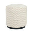 Pouffe & fotskammel Lexie beige chevron 45Ø Richmond Interiors Pall