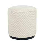 Pouffe & fotskammel Lexie beige chevron 45Ø Richmond Interiors Pall