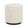 Pouffe & fotskammel Lexie beige chevron 45Ø Richmond Interiors Pall