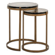 Endebord Cleo gull Sett med 2 Richmond Interiors Sidebord