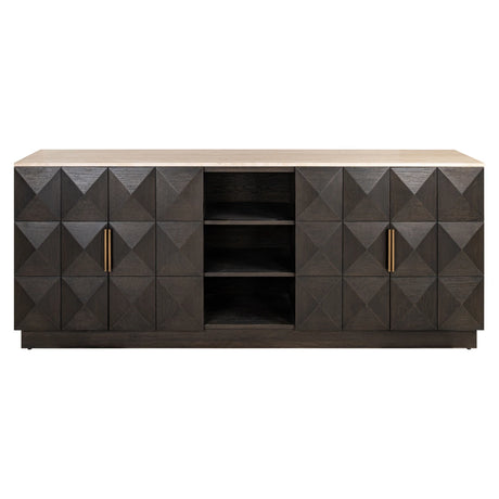 Sideboard Claremont brun 4-dører 2-hyller Richmond Interiors Skjenk
