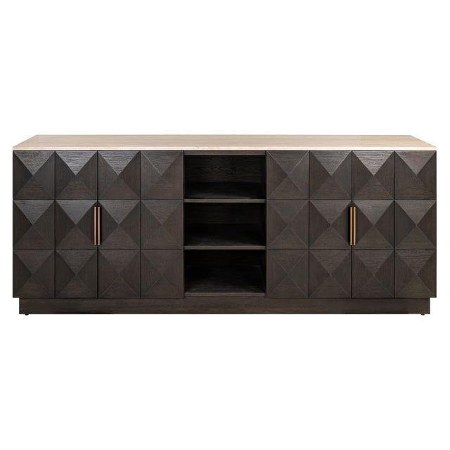 Sideboard Claremont brun 4-dører 2-hyller Richmond Interiors Skjenk