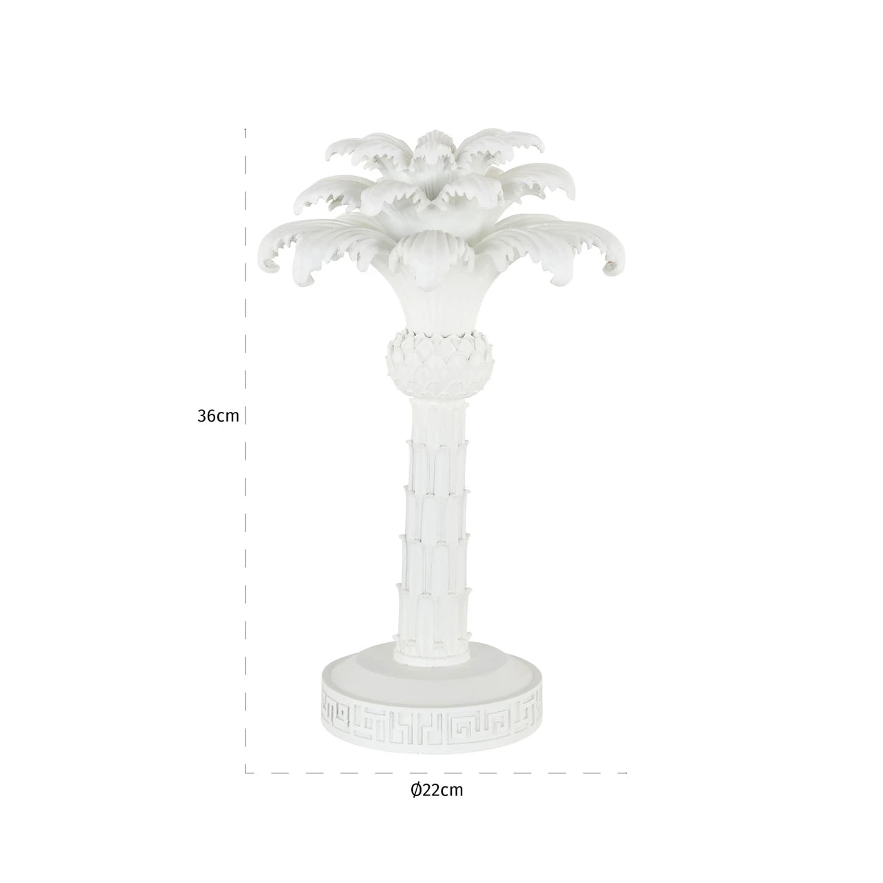 Lysholder Palma hvit liten Richmond Interiors Lysestake