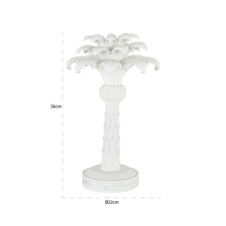 Lysholder Palma hvit liten Richmond Interiors Lysestake
