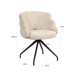 Spisestol Kayla cream unicorn svingbar Richmond Interiors Spisestol
