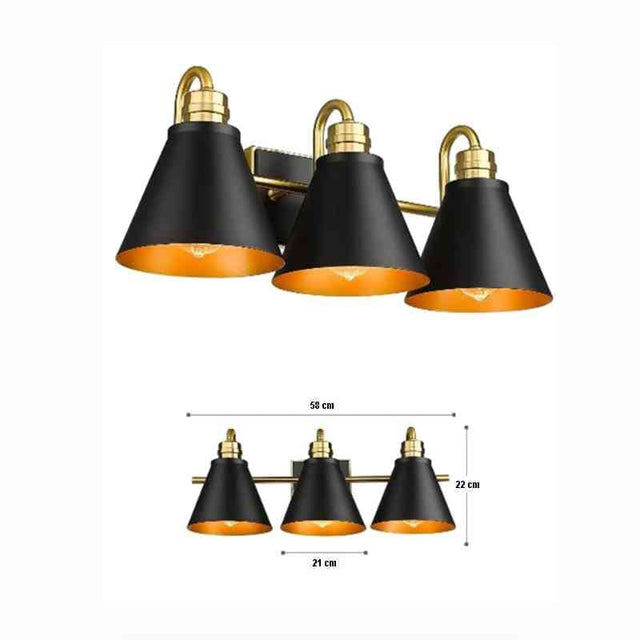 Vegg lampe Balboa B58*H22*D21cm Black Homefactory 