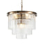 Taklampe Bradford Ø50cm H40cm 5 lys clear crystal / Bronze Homefactory 