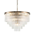 Taklampe Bradford Ø82cm H55cm 10 lys clear crystal / Bronze Homefactory 