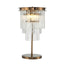 Bordlampe Bradford Ø35cm H61cm 3 lys clear crystal / Bronze Homefactory 