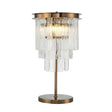 Bordlampe Bradford Ø35cm H61cm 3 lys clear crystal / Bronze Homefactory 