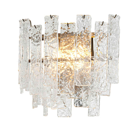 Vegglampe Bradford L32/W36cm H61cm 2 lys clear crystal / Bro Homefactory 