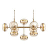 Taklampe Nottingham L140/W55/H70cm 10 lys amber / Bronze Homefactory 