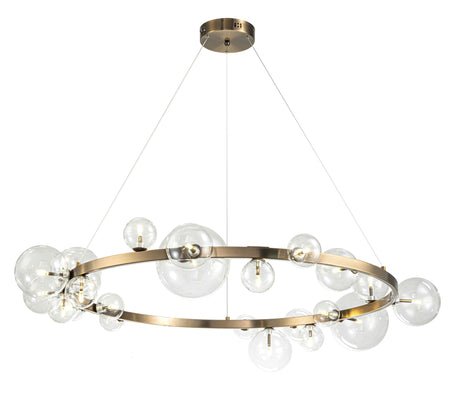 Taklampe Wimbledon Ø94cm H15cm 15 lys clear crystal / Bronze Homefactory 
