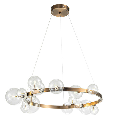 Taklampe Wimbledon Ø130cm H20cm 24 lys clear crystal / Bronz Homefactory 