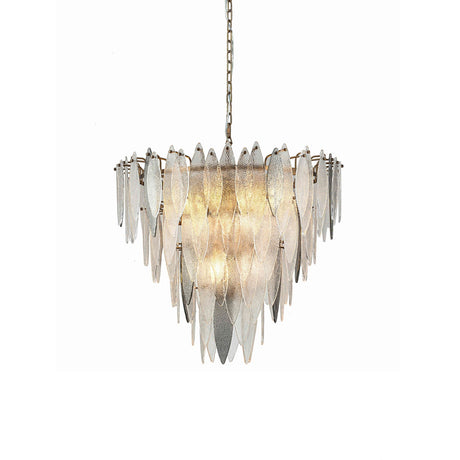 Taklampe Witney Ø80cm H70cm 10 lys transparent/smok glass / Homefactory 