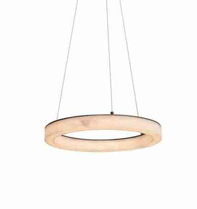 Taklampe Epsom Ø60cm H5,5cm Led Alabaster / Black Homefactory 