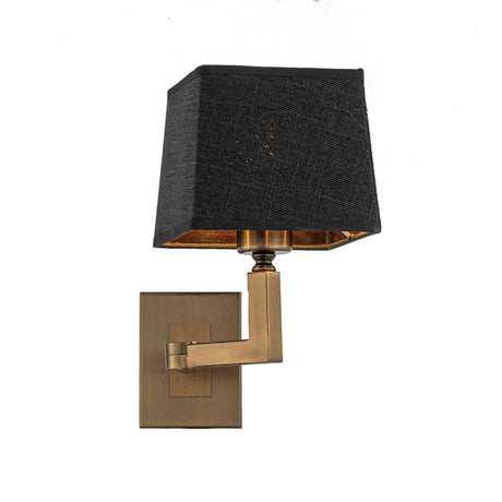 Vegglampe Darwen H28/W20,5/D21,5-30cm Bronze / Lin Black Homefactory 
