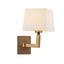 Vegglampe Darwen H28/W20,5/D21,5-30cm Bronze / Lin White Homefactory 