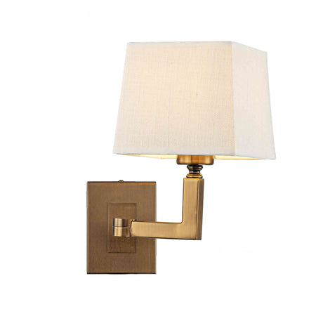 Vegglampe Darwen H28/W20,5/D21,5-30cm Bronze / Lin White Homefactory 