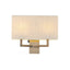 Vegglampe Blackburn H28/W15/D15cm 2 lys Bronze / Lin Sand Homefactory 