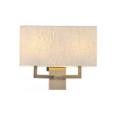 Vegglampe Blackburn H28/W15/D15cm 2 lys Bronze / Lin Sand Homefactory 