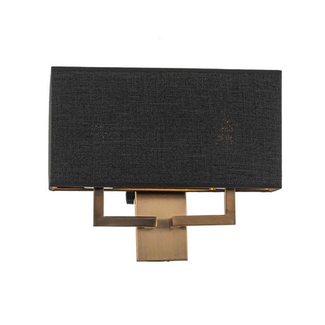 Vegglampe Blackburn H28/W15/D15cm 2 lys Bronze / Lin Black Homefactory 