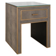 Nattbord Bloomville messing shagreen inkl. glassplate Richmond Interiors Nattbord