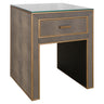 Nattbord Bloomville messing shagreen inkl. glassplate Richmond Interiors Nattbord