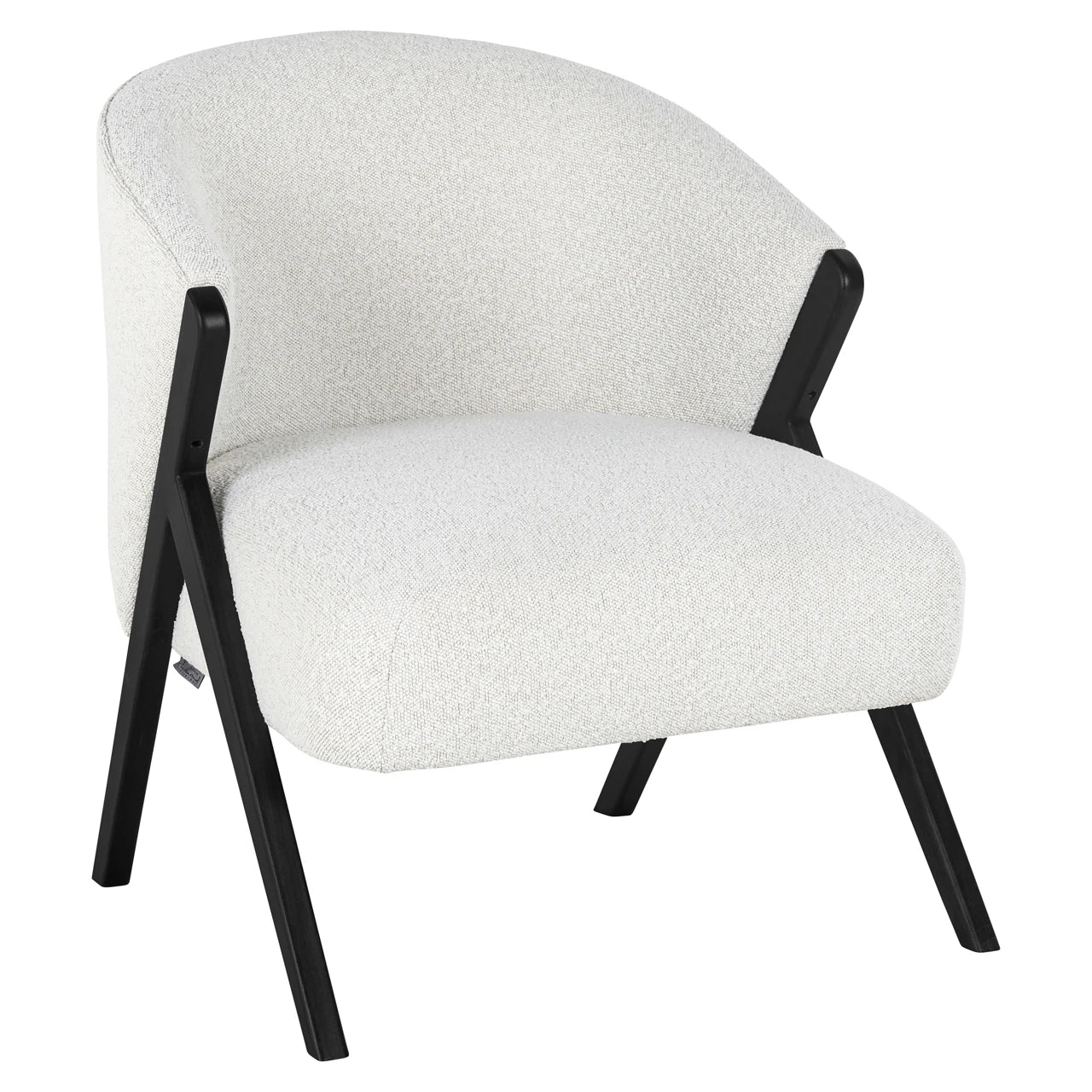 Lounge chair Mia hvit bouclé Richmond Interiors Lenestol