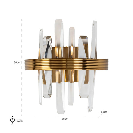Vegglampe Brigh gold Richmond Interiors Vegglampe